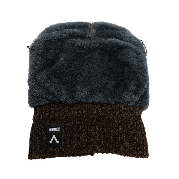 Apple Star Beanie Size Large Brown Color Fuzzy Lining - Picture 5 of 5